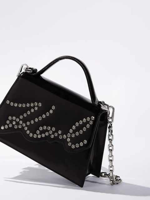 Karl Lagerfeld torebka skórzana K/SIGNATURE kolor czarny A4W30035