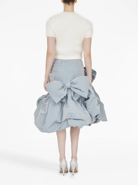 Maison Margiela short-sleeve knitted crop top - White