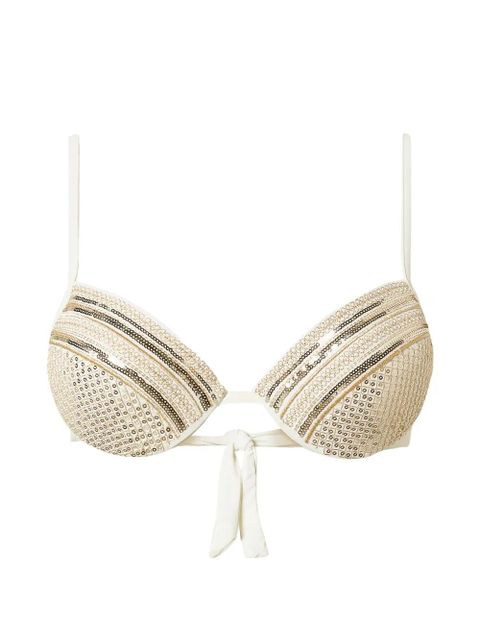 TWINSET embroidered bikini top - White - zdjęcie produktu nr 1