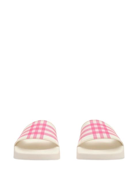 Burberry check slides - Neutrals - zdjęcie produktu nr 2