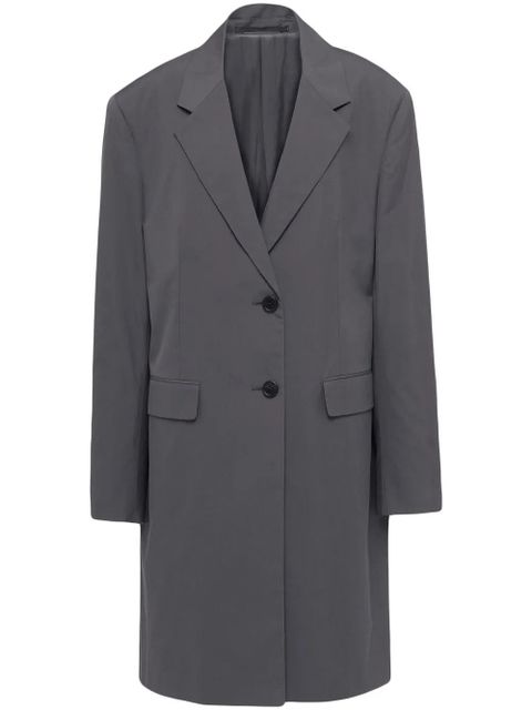 Prada single-breasted cotton coat - Grey - zdjęcie produktu nr 1