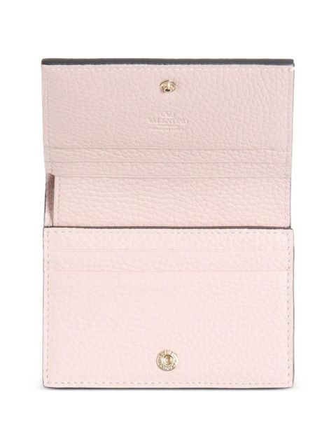 Valentino Garavani small Rockstud grainy calfskin wallet - Pink