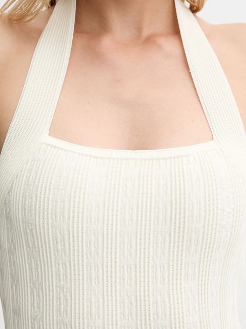 Guess sukienka SOFIE kolor beżowy midi dopasowana W5YK39 Z2XY0