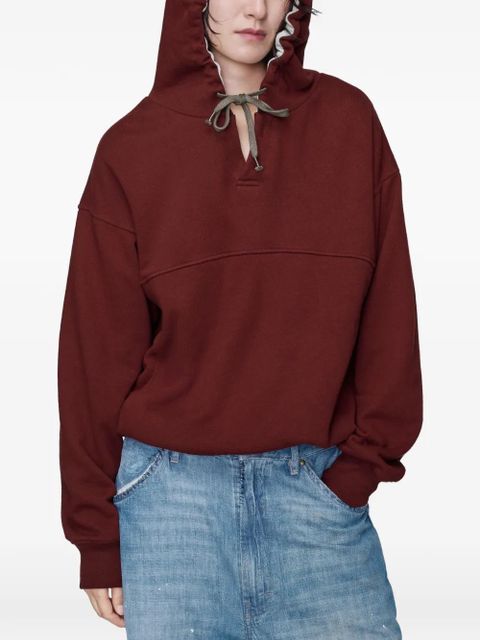 Maison Margiela cotton hoodie - Red