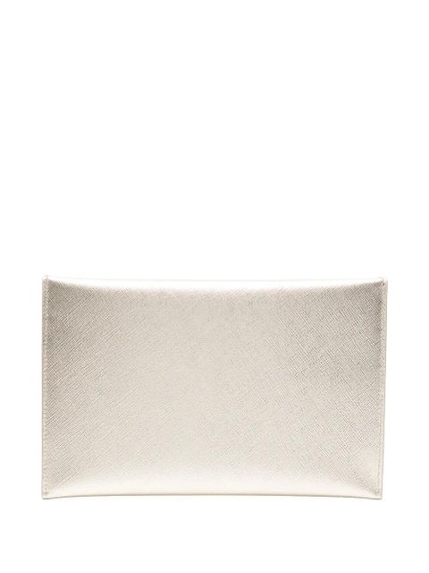 Prada Saffiano leather envelope clutch - Gold
