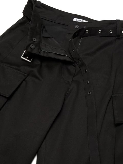 Acne Studios belt-detail cargo trousers - Black