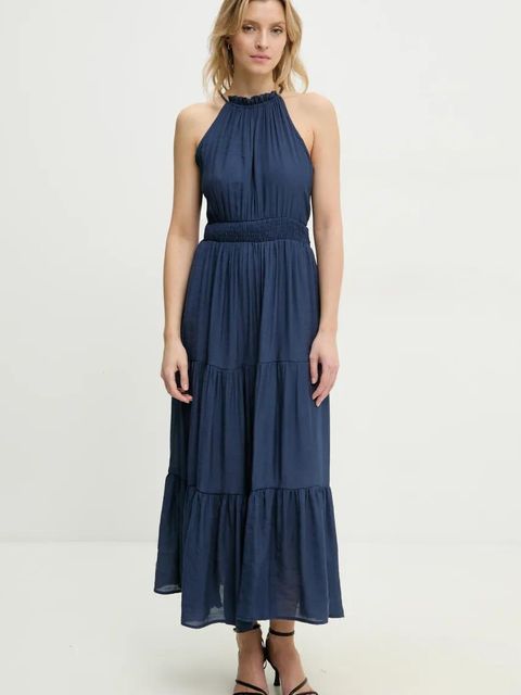 Answear.LAB sukienka kolor granatowy maxi rozkloszowana - zdjęcie produktu nr 1