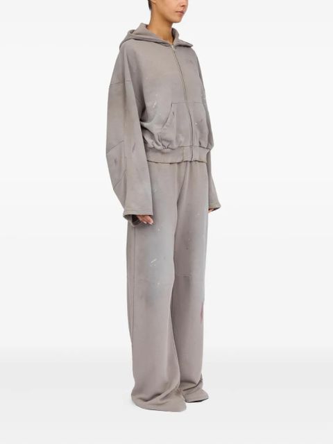 MM6 Maison Margiela numbers-print hoodie - Grey