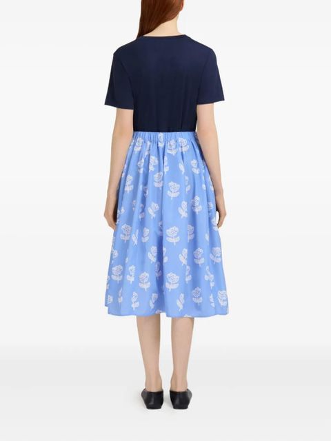 Marni floral-print midi skirt - Blue - zdjęcie produktu nr 2