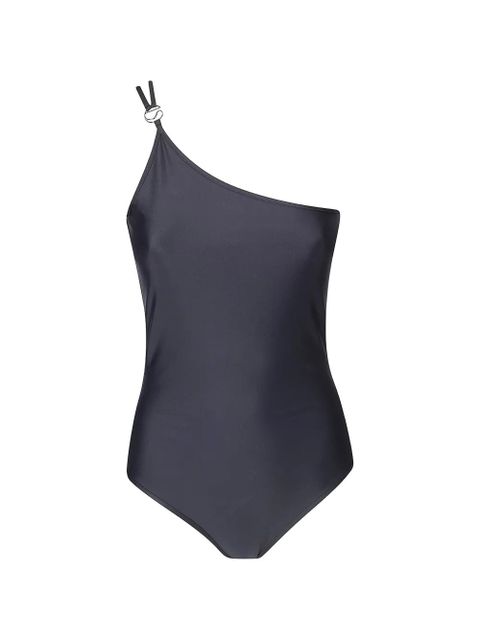 Coperni logo-plaque one-shoulder swimsuit - Black - zdjęcie produktu nr 1