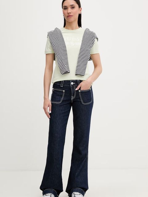 Guess T-shirt damski bawełniany z elastanem SIENA - zdjęcie produktu nr 1