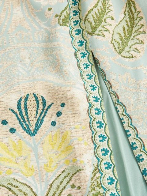 ETRO jacquard side-split dress - Green