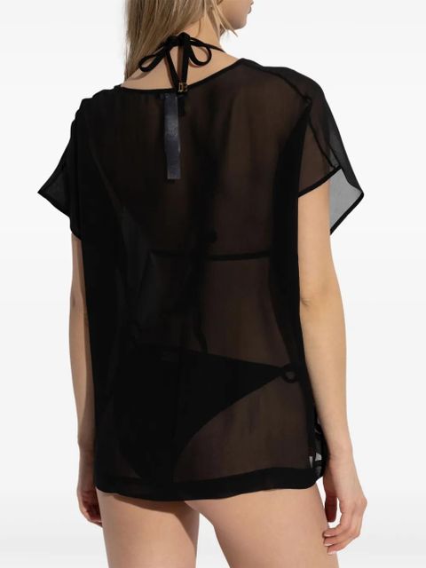 Balmain logo-embroidered t-shirt - Black - zdjęcie produktu nr 2