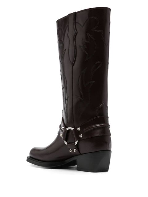 SANDRO 50mm square-toe boots - Red