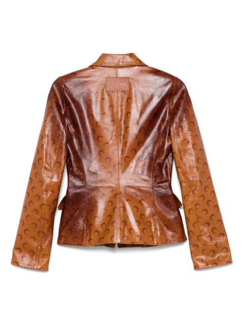 Marine Serre Moon-airbrushed leather jacket - Brown - zdjęcie produktu nr 2