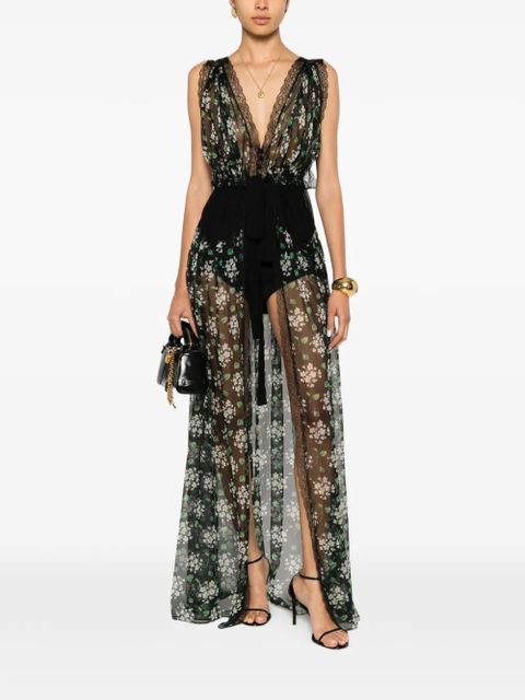 Dolce & Gabbana floral-print maxi dress - Black