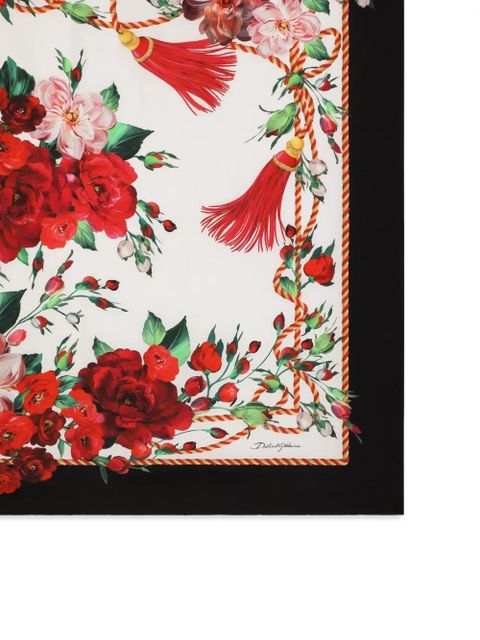 Dolce & Gabbana rose-print scarf - White - zdjęcie produktu nr 2