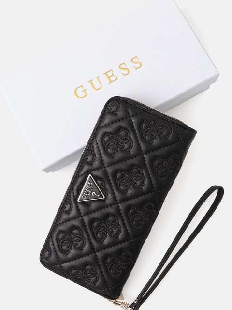 Guess portfel ADELASIA damski kolor czarny SWQL96 58146