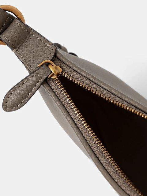 Pinko torebka skórzana kolor szary 103538 A0F1