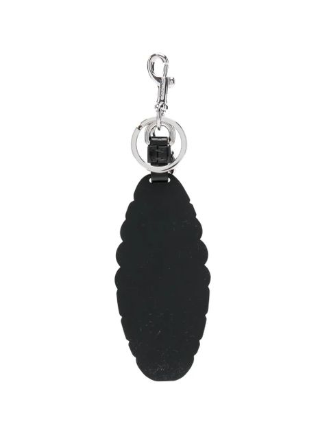 Moschino logo-detail keyring - Black