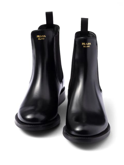 Prada logo-print boots - Black
