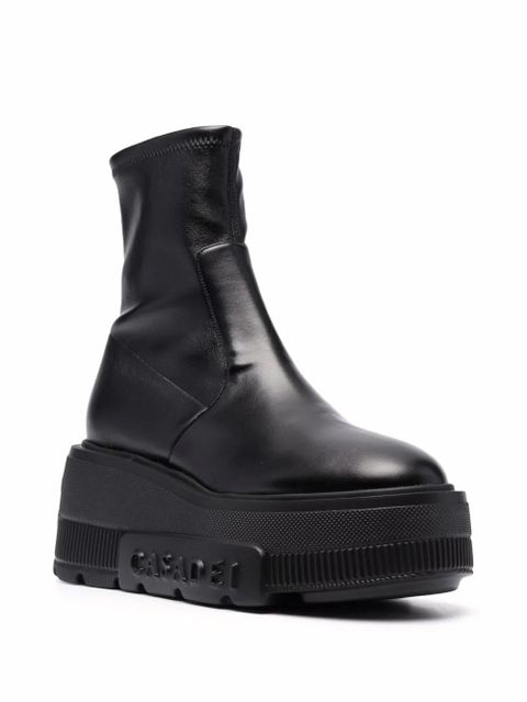 Casadei C-Chain platform ankle boots - Black - zdjęcie produktu nr 2