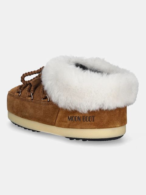 Moon Boot śniegowce zamszowe MB EVX MULE SUEDE kolor brązowy 80D1470090 ML06