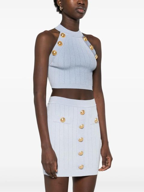 Balmain Coin-buttons detailed top - Blue