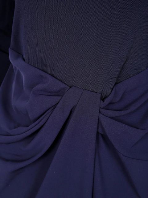 Lauren Ralph Lauren off-shoulder knot-detail dress - Blue