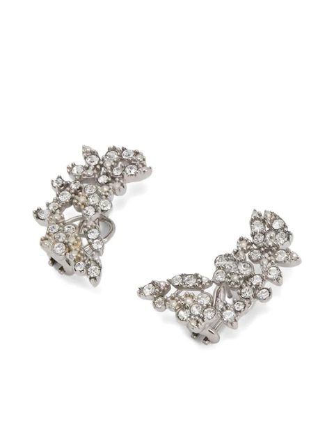 Jil Sander zirconia-embellished earrings - Silver