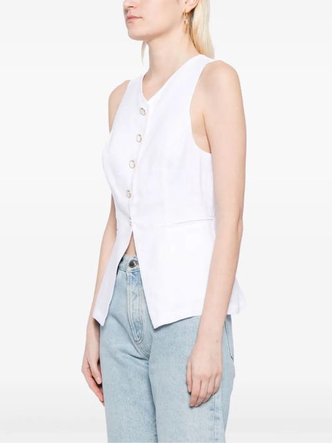 Reformation Aspen linen top - White