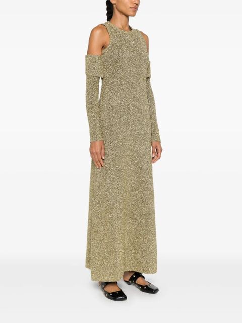 GANNI cold-shoulder maxi dress - Gold - zdjęcie produktu nr 2