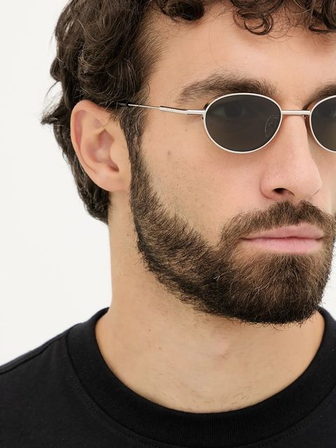 Alexander McQueen okulary przeciwsłoneczne kolor srebrny AM0523S