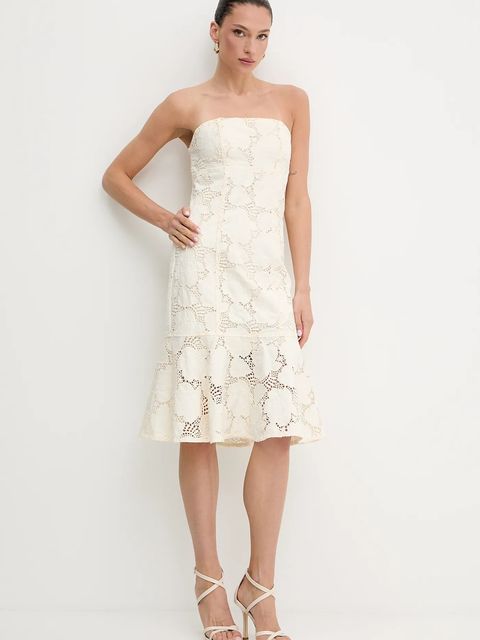 Guess sukienka MAISY kolor beżowy mini dopasowana W5GK0S WH6I0 - zdjęcie produktu nr 2