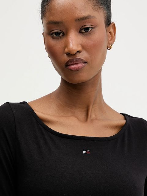 Tommy Jeans sukienka kolor czarny mini dopasowana DW0DW21493 - zdjęcie produktu nr 2