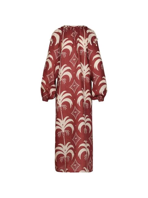 Johanna Ortiz Weaving Waves midi dress - Red - zdjęcie produktu nr 2