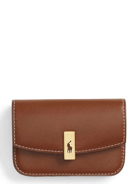 Polo Ralph Lauren portfel skórzany damski kolor brązowy 427P04990 - zdjęcie produktu nr 1