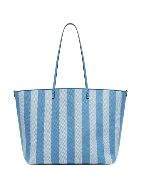 FENDI large Roll FF-logo striped tote bag - Blue - zdjęcie produktu nr 1