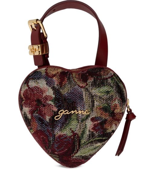 GANNI nano Tapestry tote bag - Red