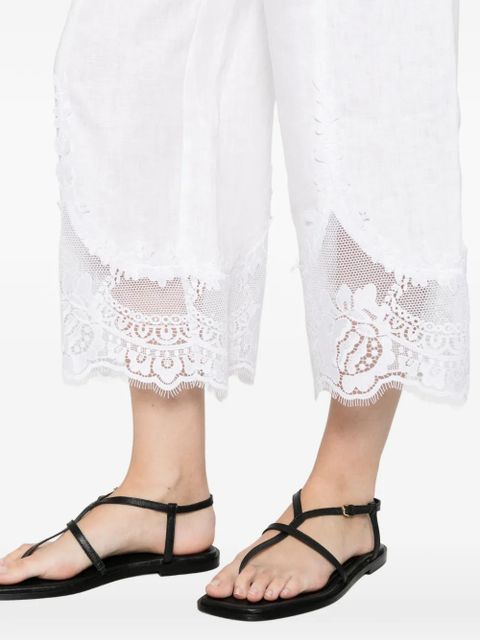 TWINSET lace trousers - White