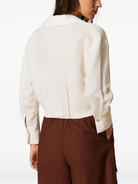 TWINSET wrap-effect shirt - White
