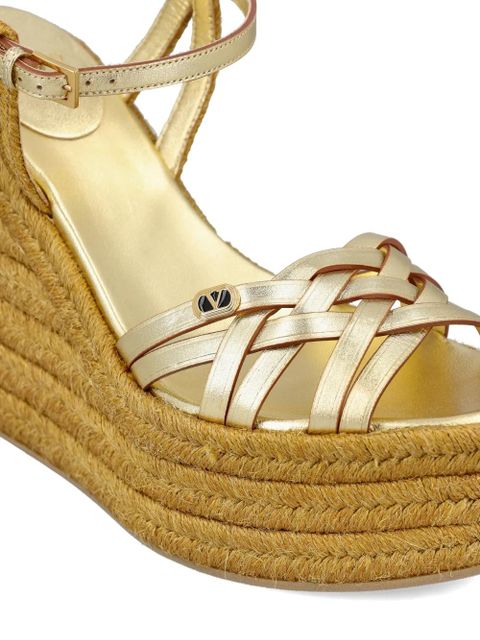 Valentino Garavani woven platform sandals - Gold
