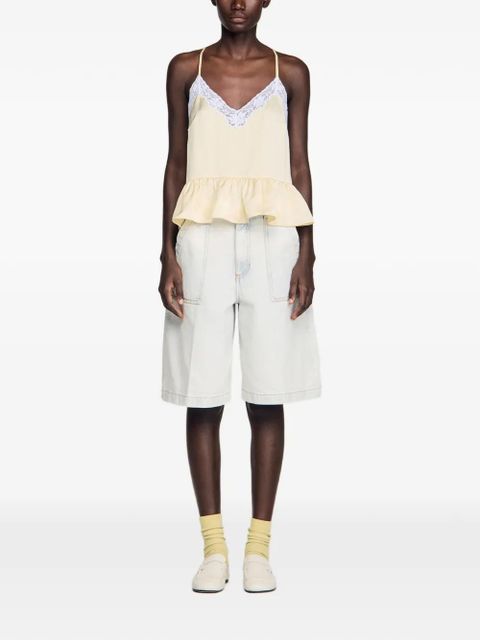 SANDRO lace-trim top - Yellow - zdjęcie produktu nr 2