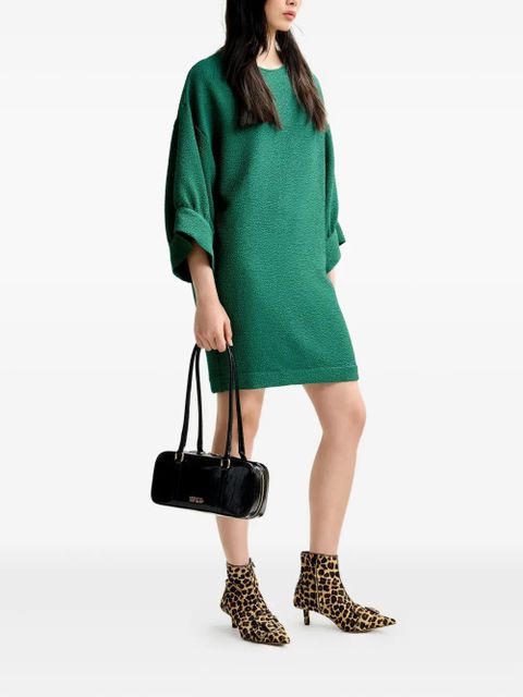 Essentiel Antwerp dot-pattern crew-neck mini dress - Green