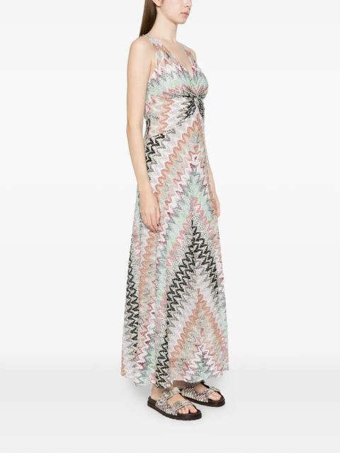 Missoni sleeveless zigzag maxi dress - Neutrals