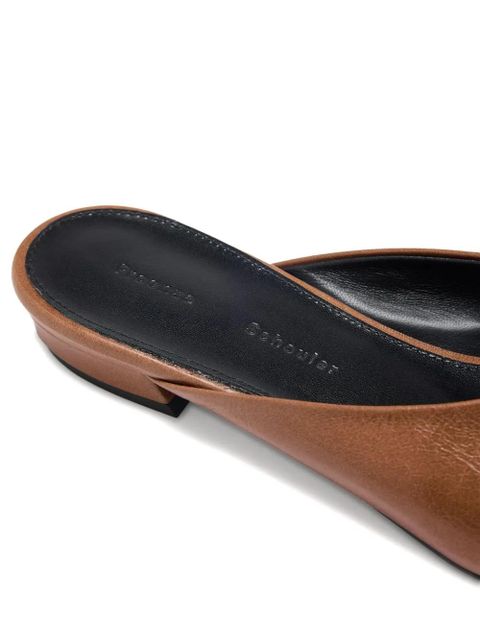 Proenza Schouler Trap leather mules - Brown