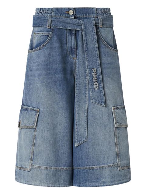 PINKO tie-waist cargo cropped jeans - Blue - zdjęcie produktu nr 1