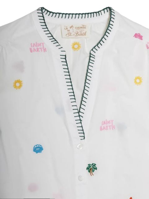 MC2 Saint Barth Liona embroidered blouse - White