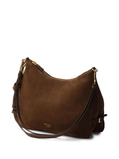 Prada suede shoulder bag - Brown