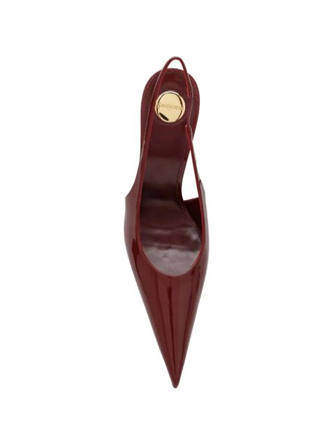 Saint Laurent Guermantes leather slingback pumps - Red